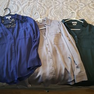 3 long sleeved Express shirts